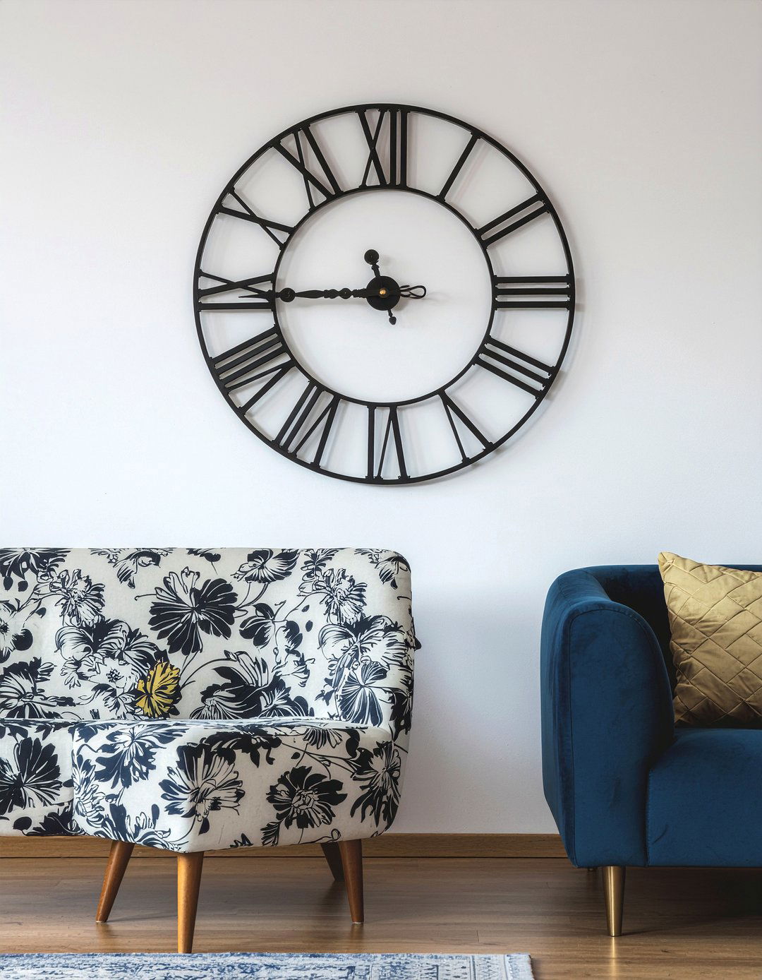 Skeleton wall clock - 30 living room clock ideas