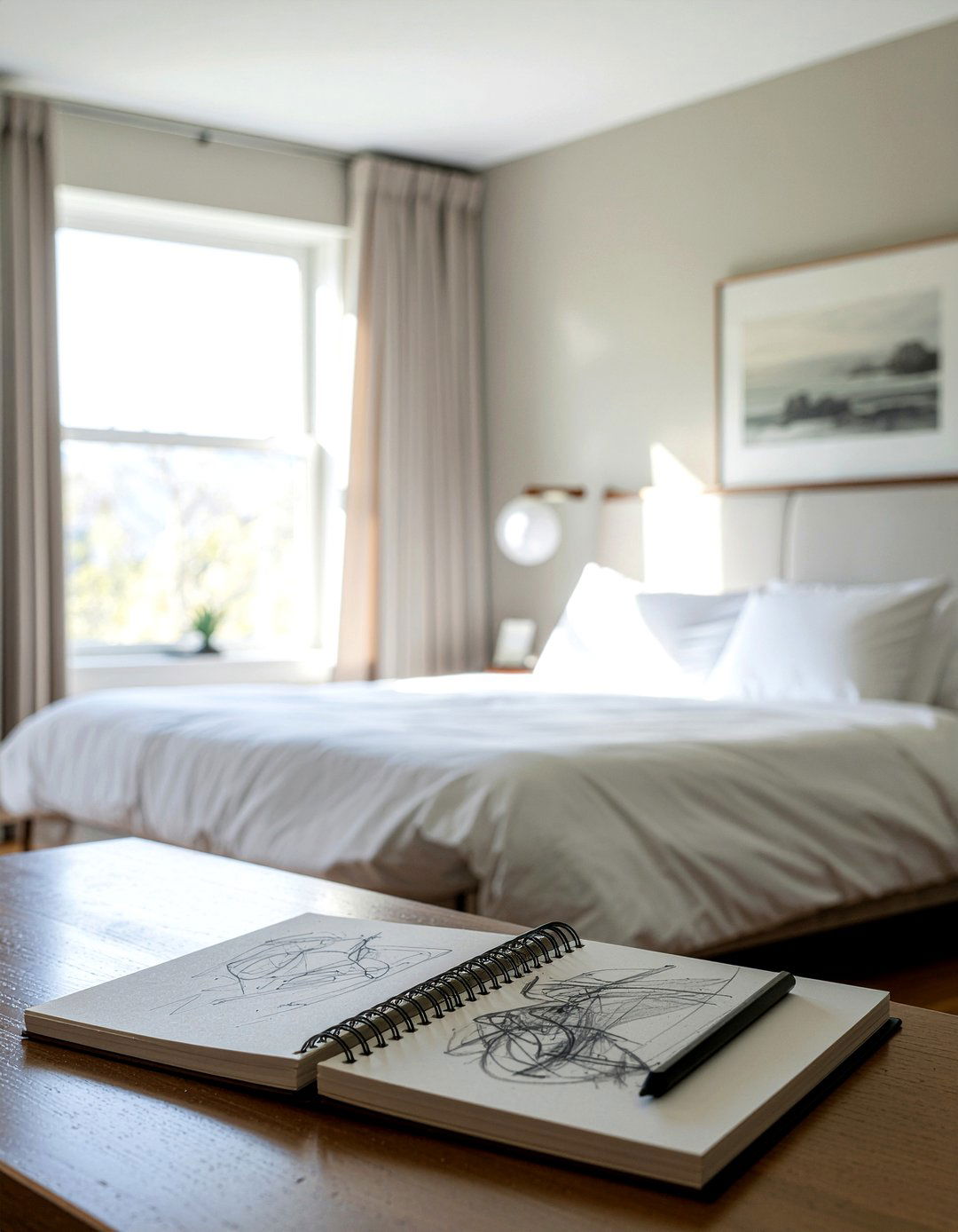 Sketchbook And Charcoal - 30 light academia bedroom ideas