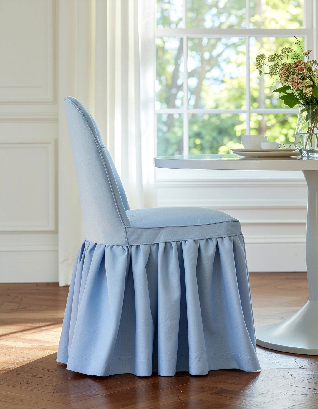 Skirted Dining Chair - 30 fabric dining chair ideas