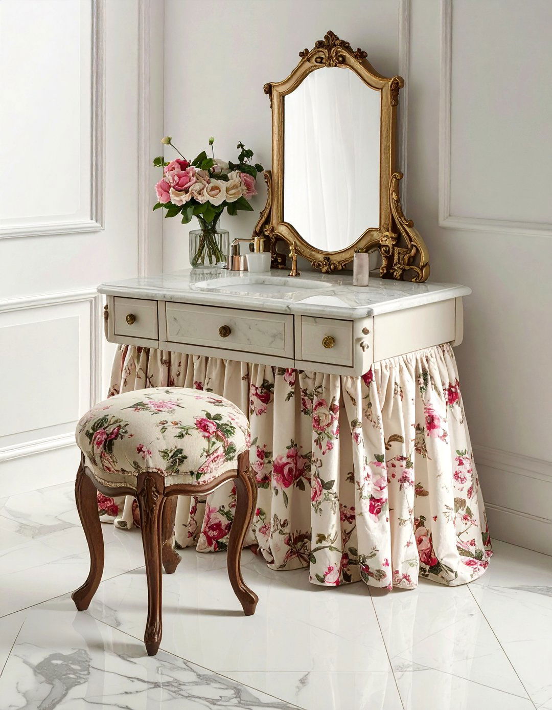 Skirted vanity - 30 new traditional decor ideas