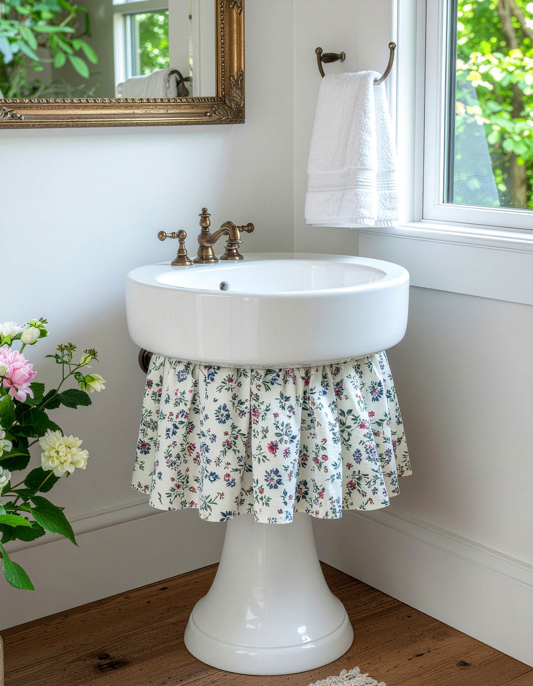 Skirting Bathroom Sink - 30 bathroom transformation ideas