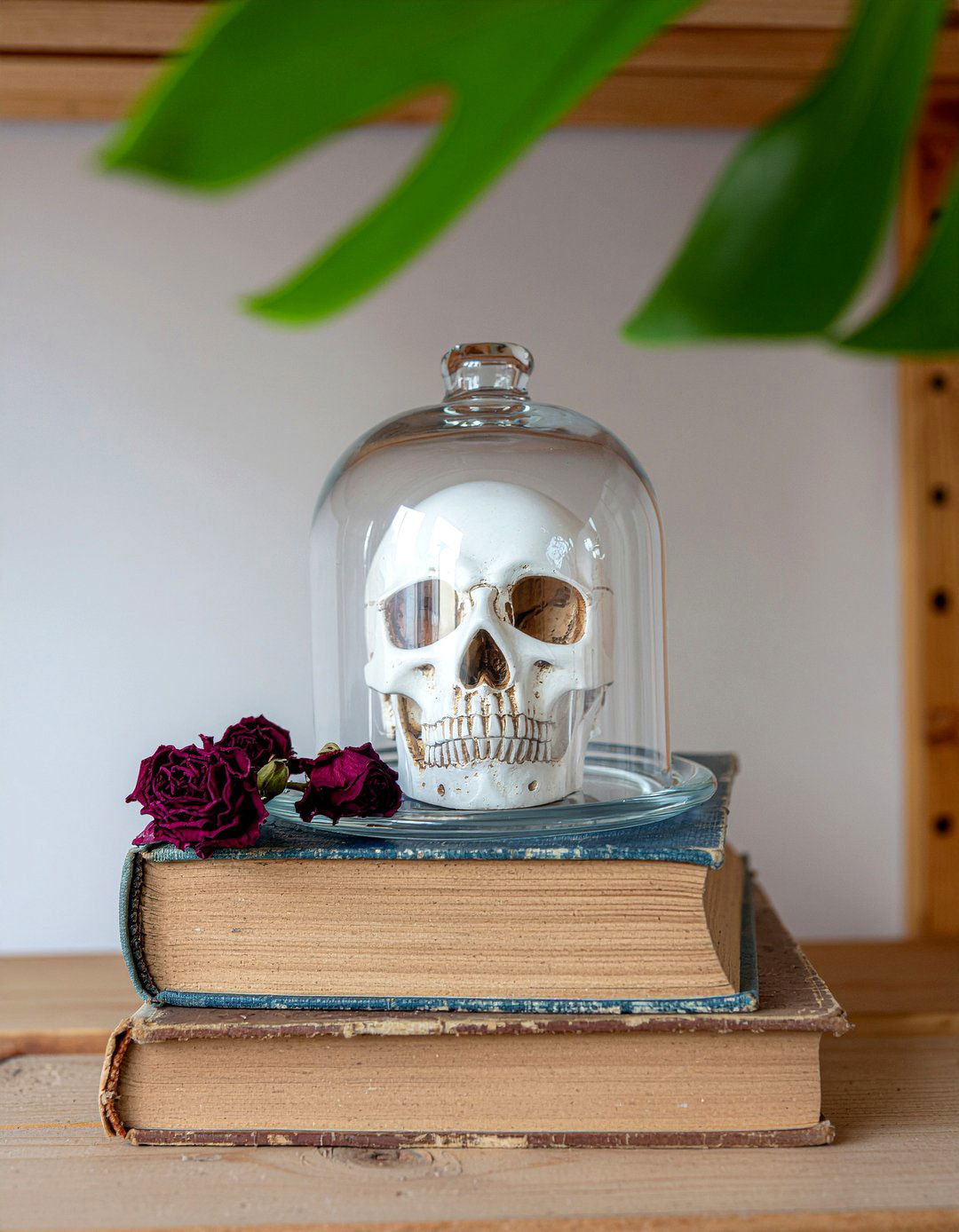 Skull decor accent - 30 gothic bedroom ideas