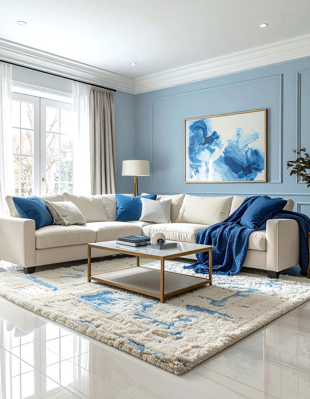 Sky Blue And Cream Living Room - 30 sky blue living room ideas