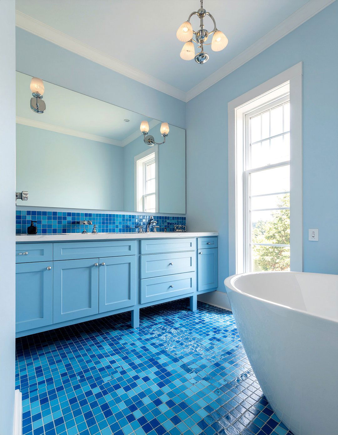 Sky Blue Bathroom - 30 monochromatic bathroom ideas