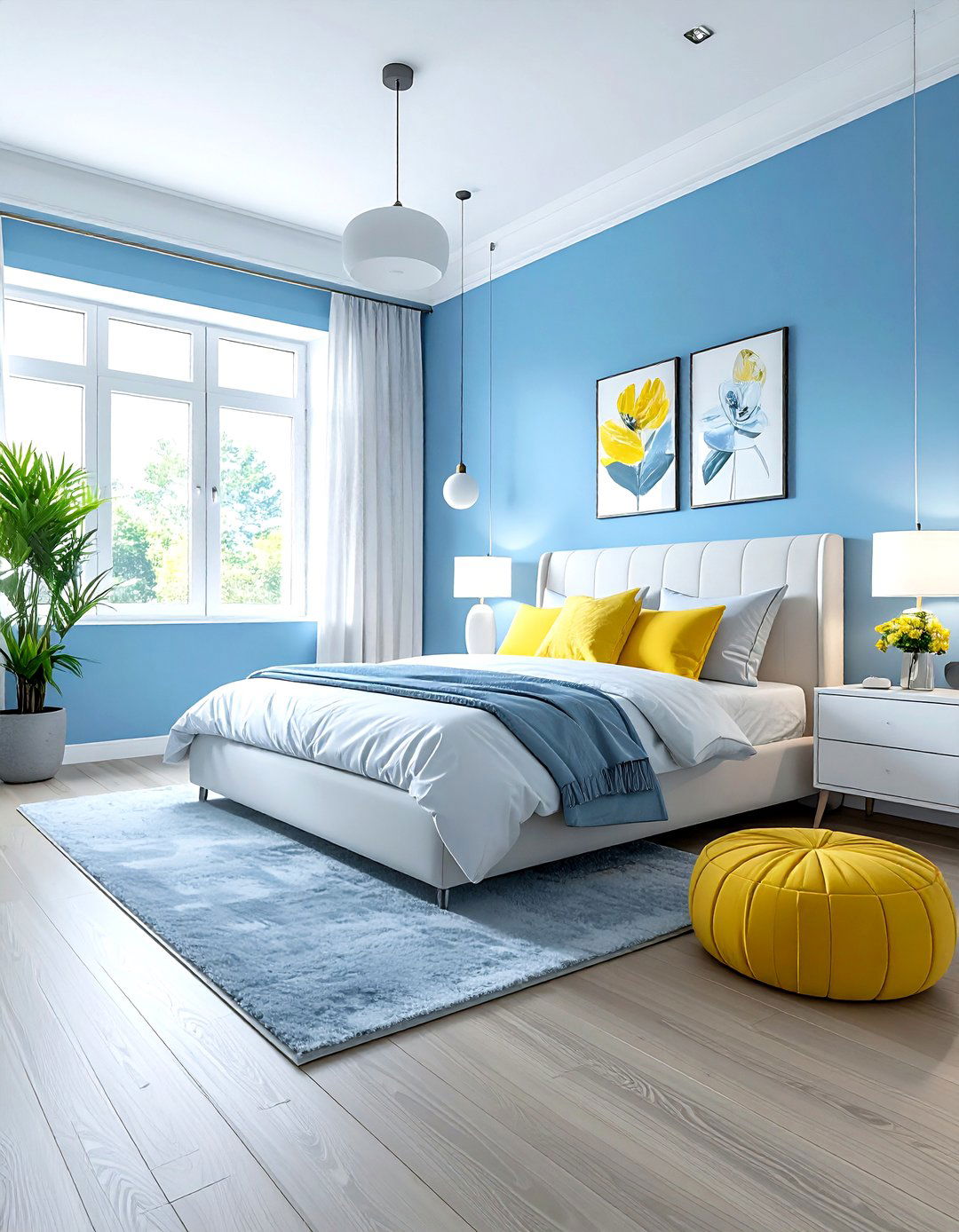 Sky Blue Bedroom - 30 blue bedroom decor ideas
