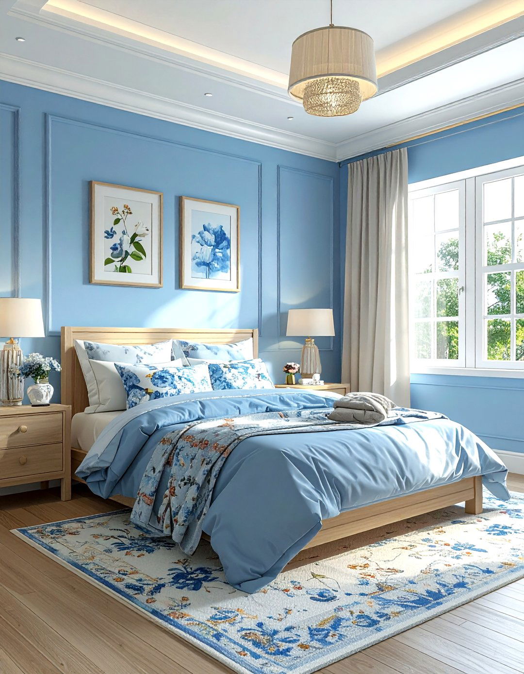 Sky Blue Bedroom - 30 blue bedroom ideas