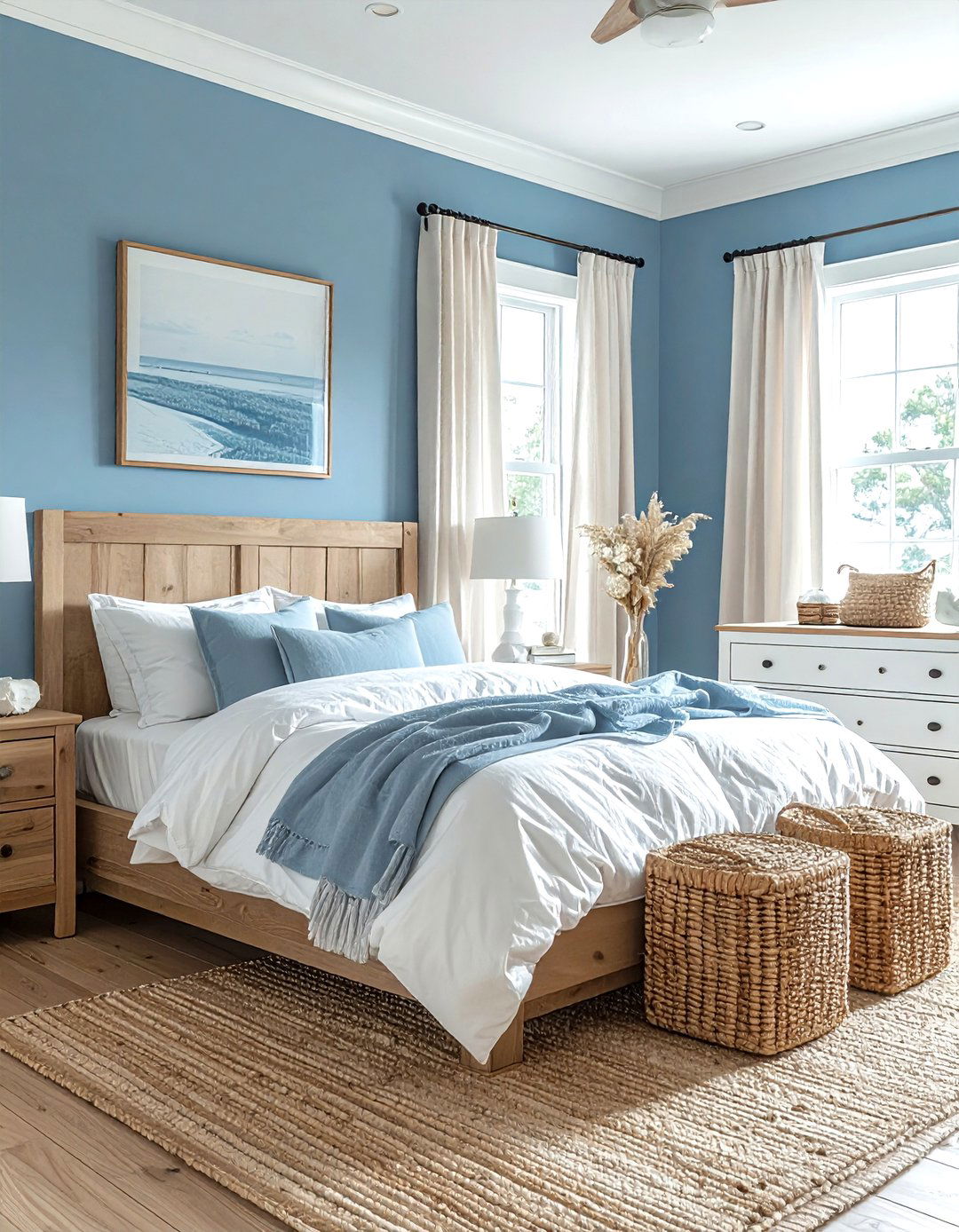 Sky Blue Bedroom - 30 bedroom accent color ideas