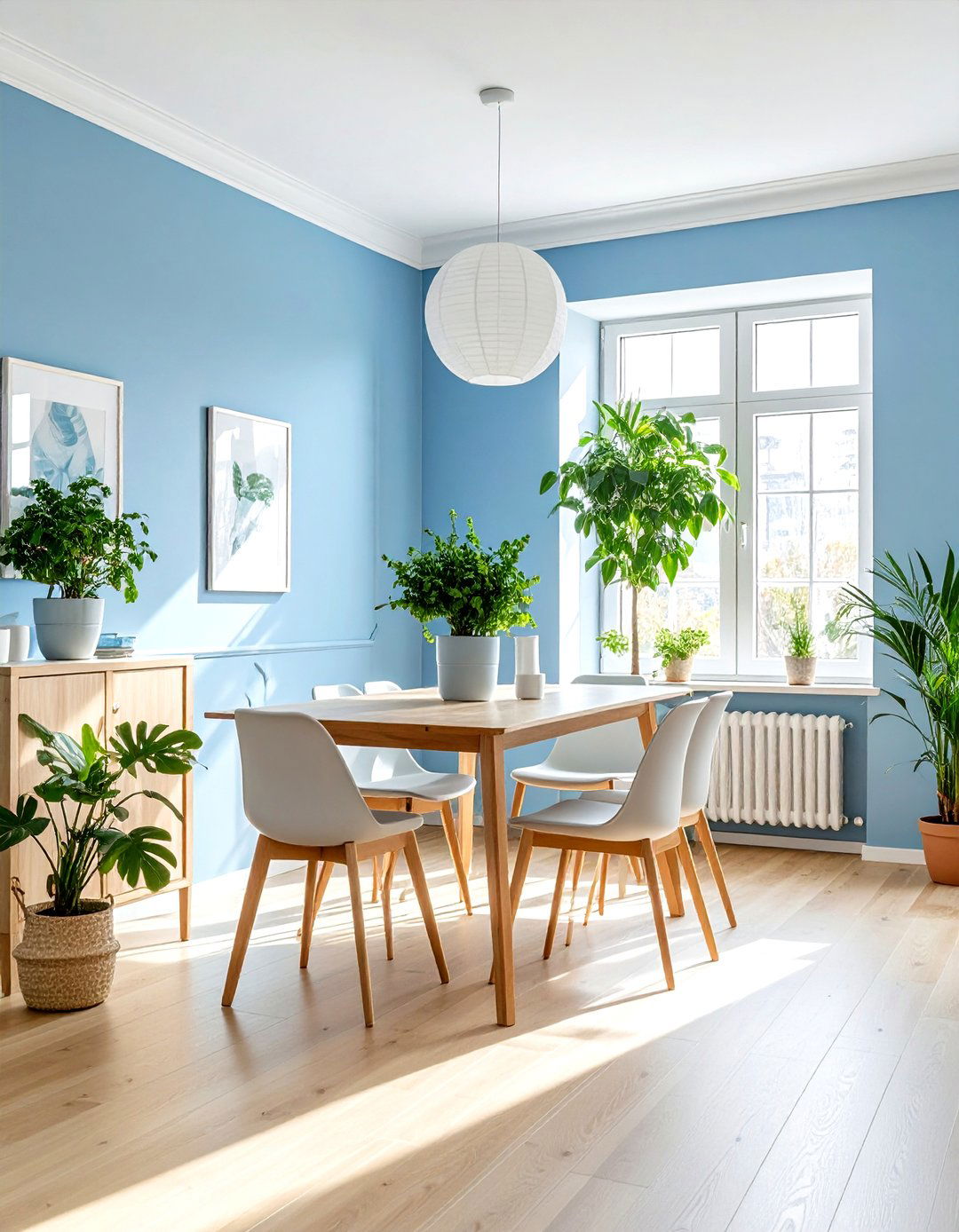 Sky Blue Dining Room - 30 cool blue dining room ideas
