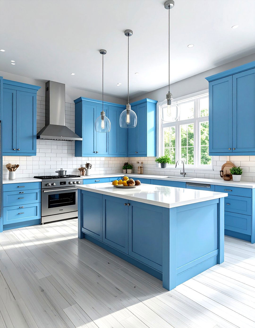 Sky Blue Kitchen - 30 kitchen paint ideas