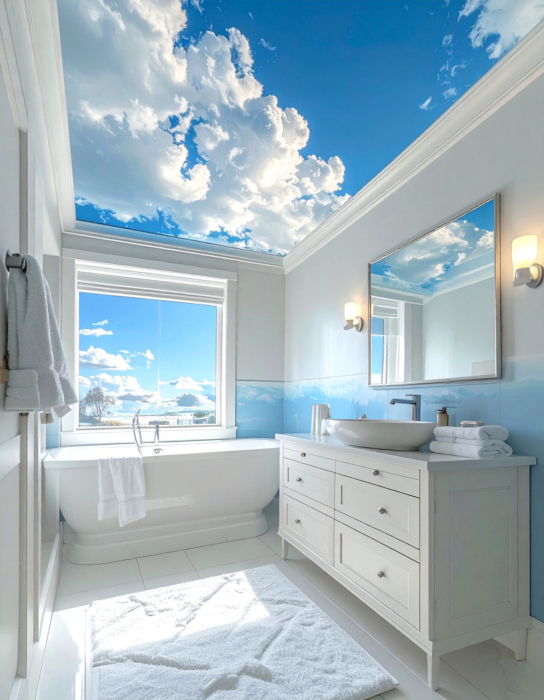 Sky Mural Ceiling - 30 painted ceiling ideas