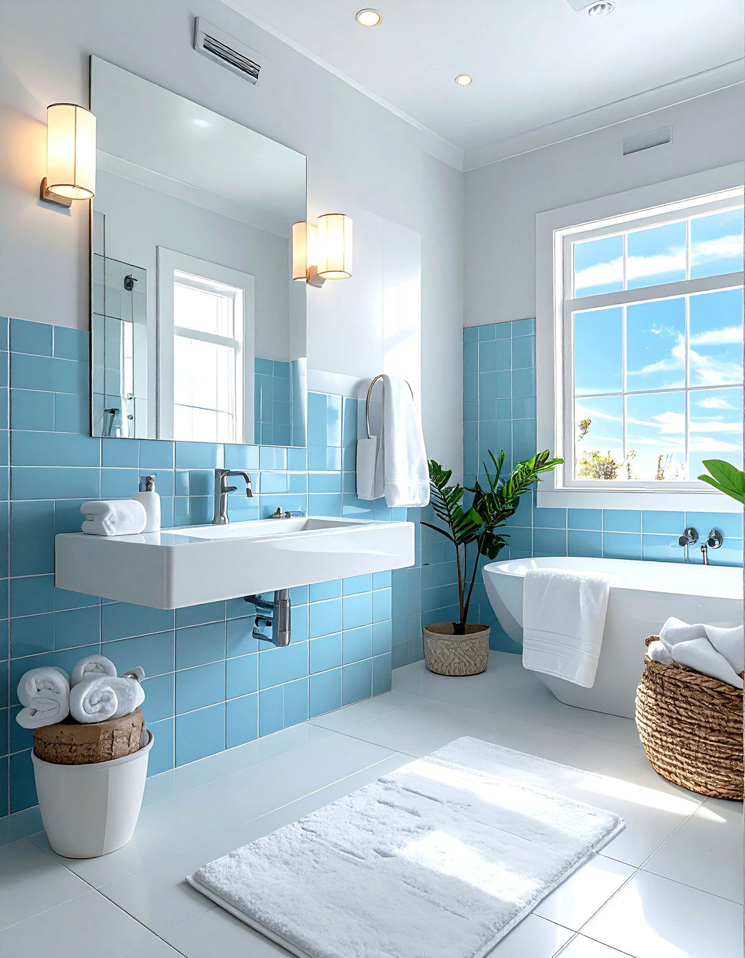 Sky blue and white - 30 color scheme ideas