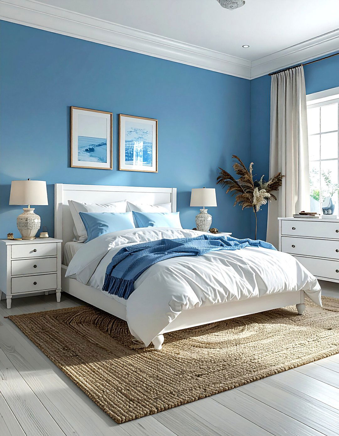 Sky blue bedroom - 30 bedroom paint ideas