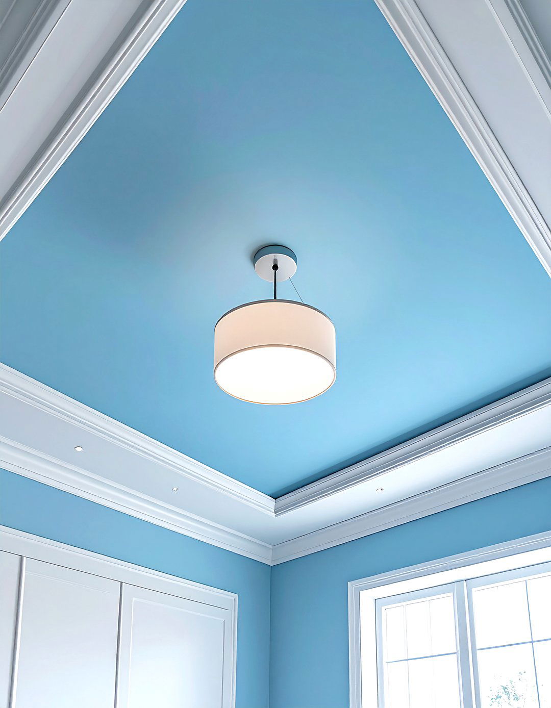Sky blue ceiling - 30 sky blue bedroom ideas