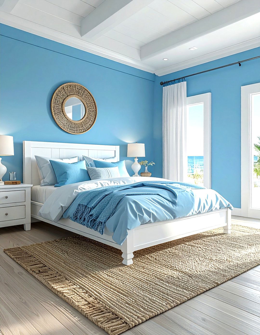 Sky blue coastal bedroom - 30 modern blue bedroom ideas