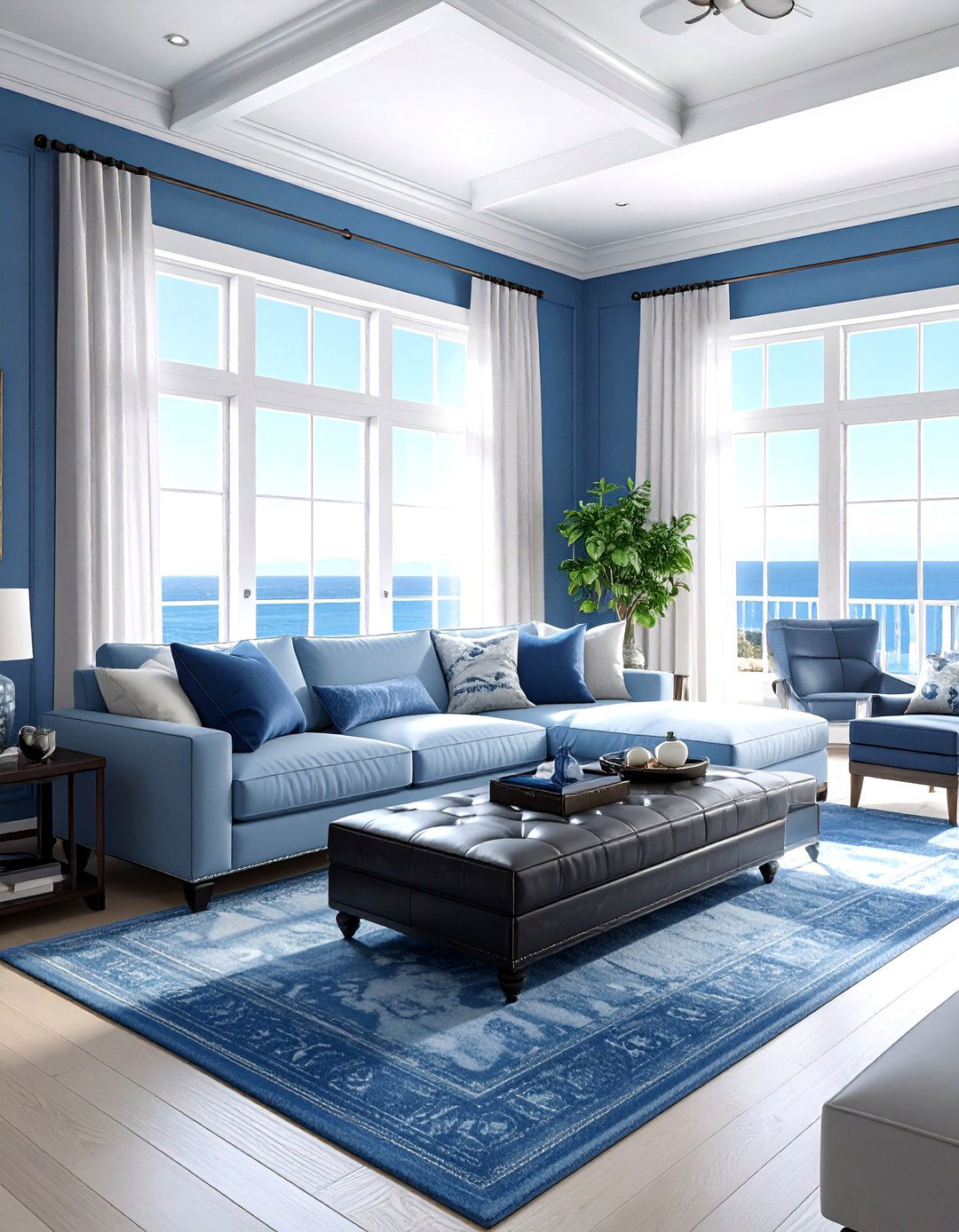 Sky blue living room - 30 living room paint colors