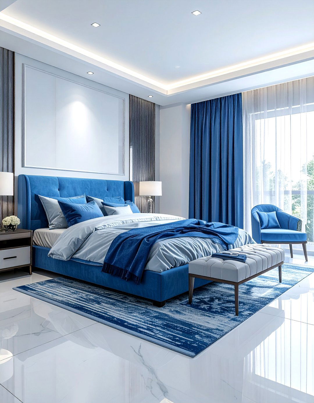 Sky blue master bedroom - 30 sky blue bedroom ideas
