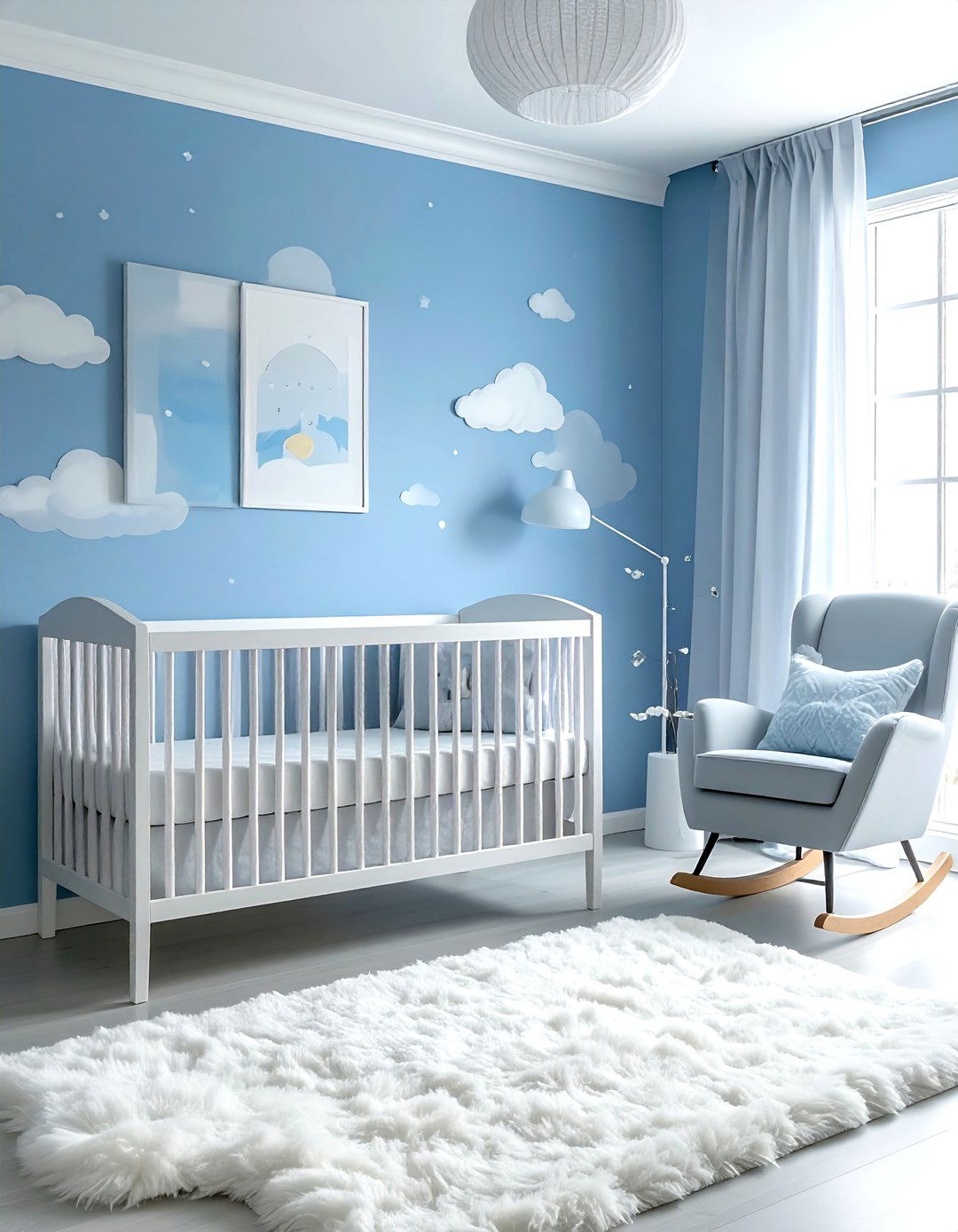 Sky blue nursery - 30 sky blue bedroom ideas