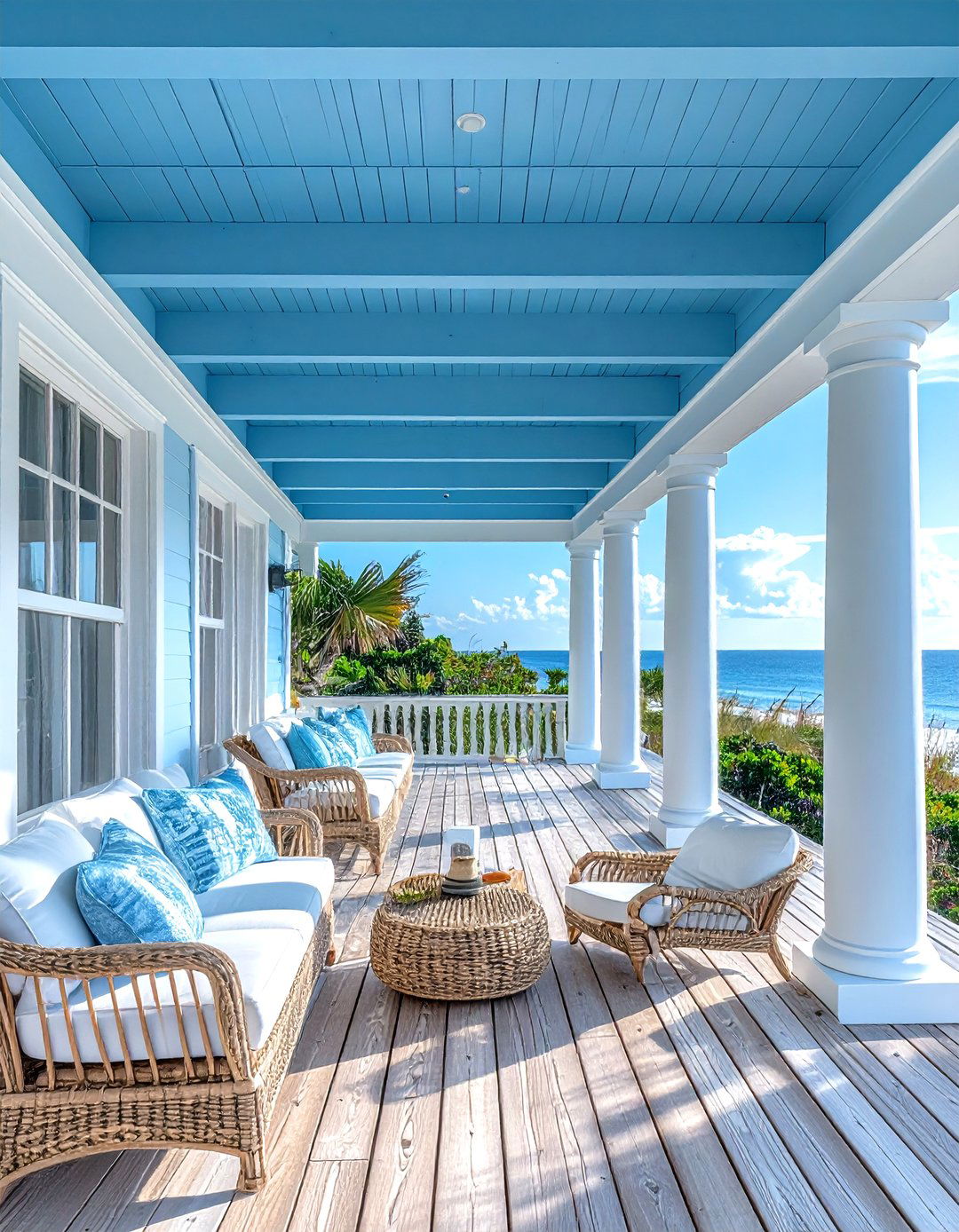 Sky blue porch ceiling - 30 cool paint color ideas