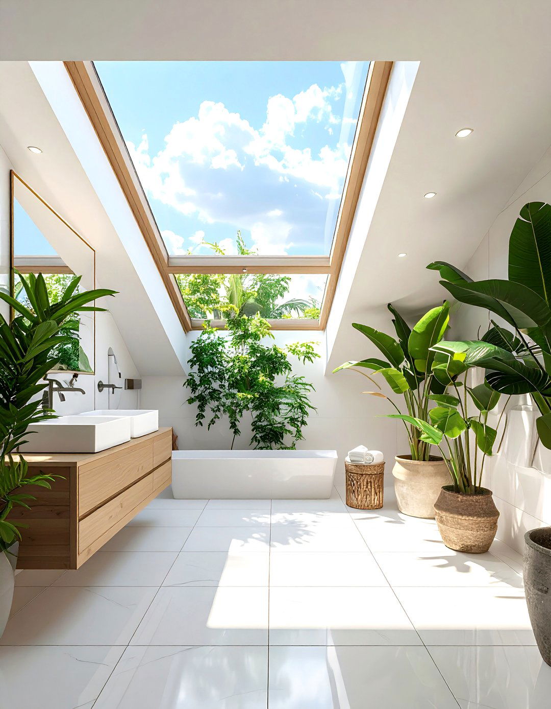 Skylight Bathroom - 30 dreamy bathroom ideas