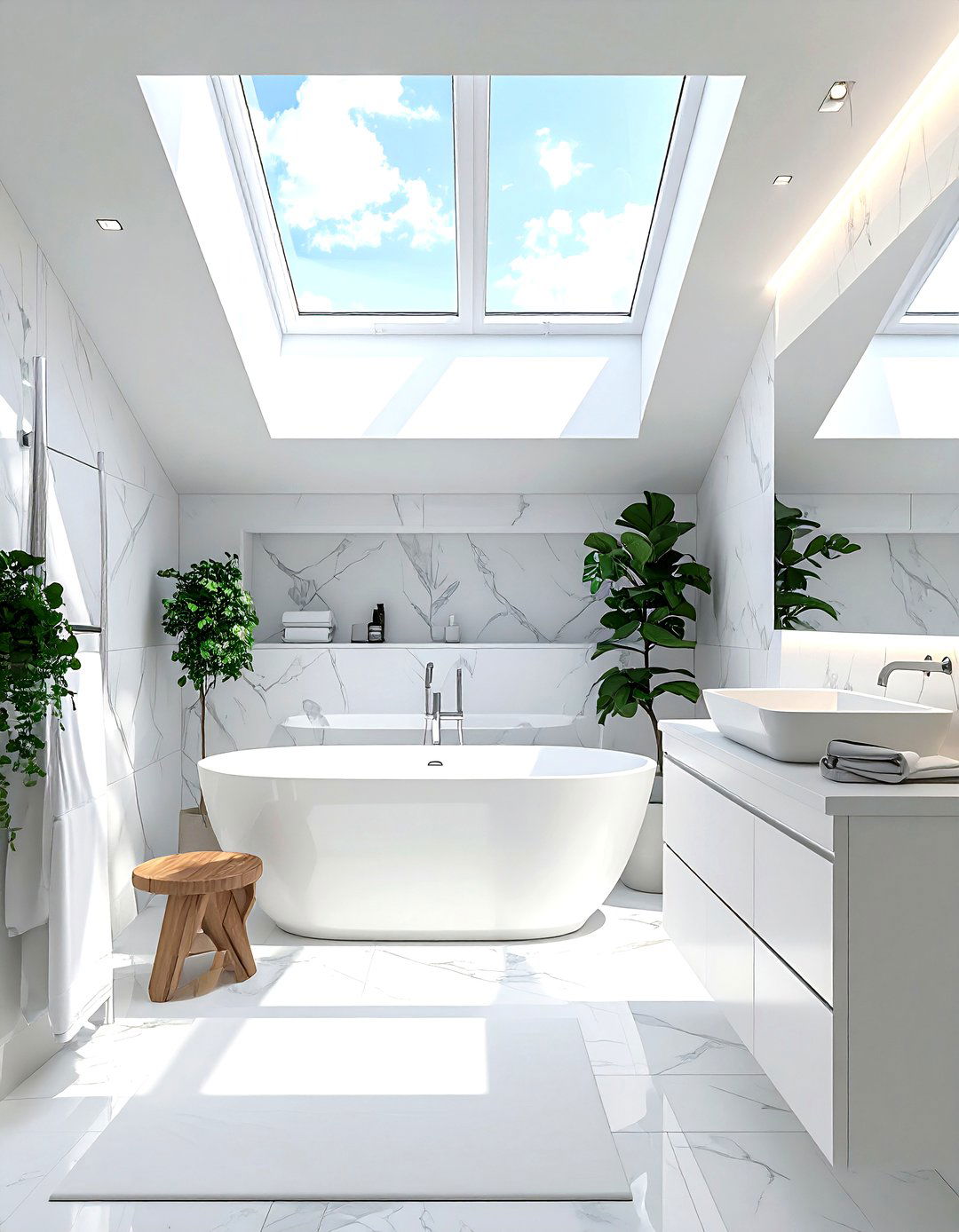 Skylight Bathroom - 30 model home bathroom ideas