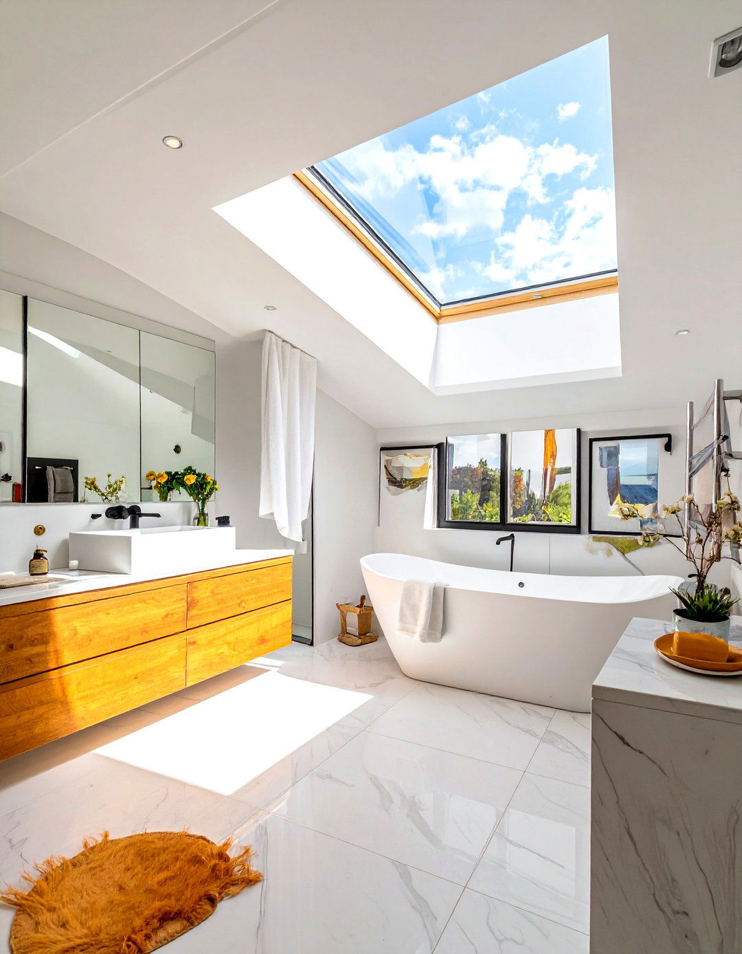 Skylight Bathroom - 30 trending bathroom ideas