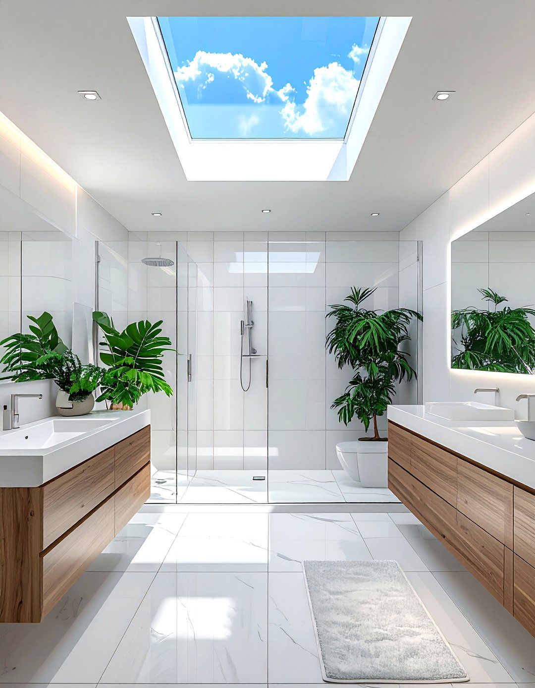 Skylight Bathroom - 30 viral bathroom ideas