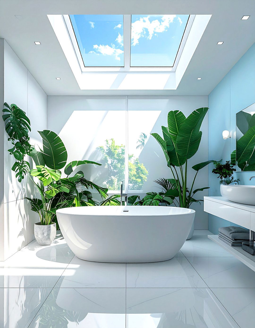 Skylight Bathroom - 30 bathroom room settings