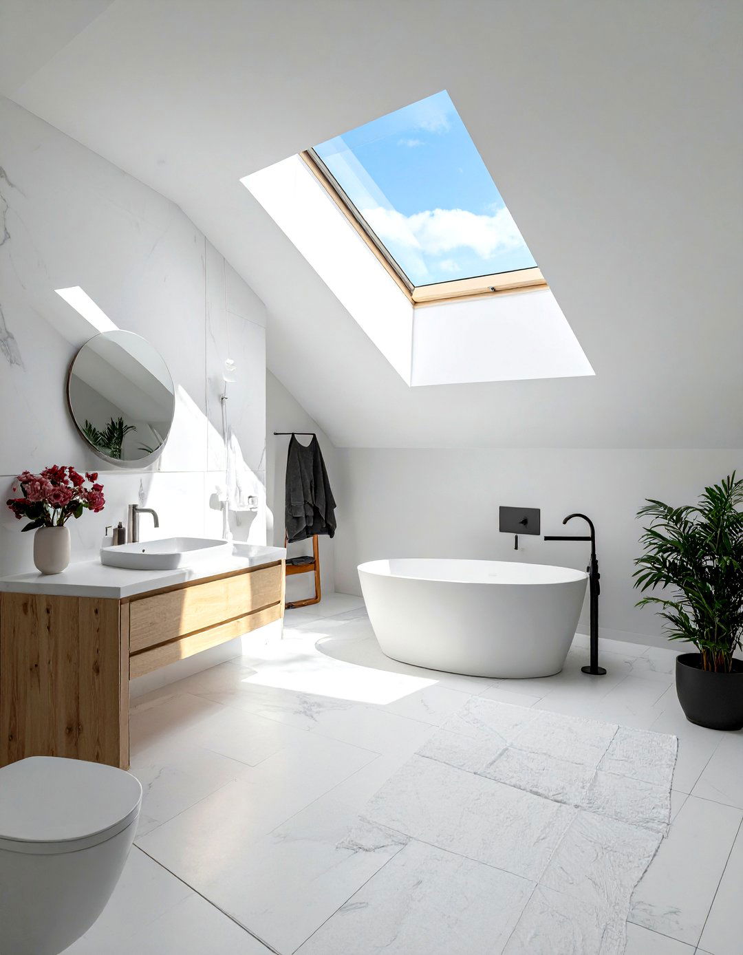 Skylight Bathroom - 30 bathroom window ideas