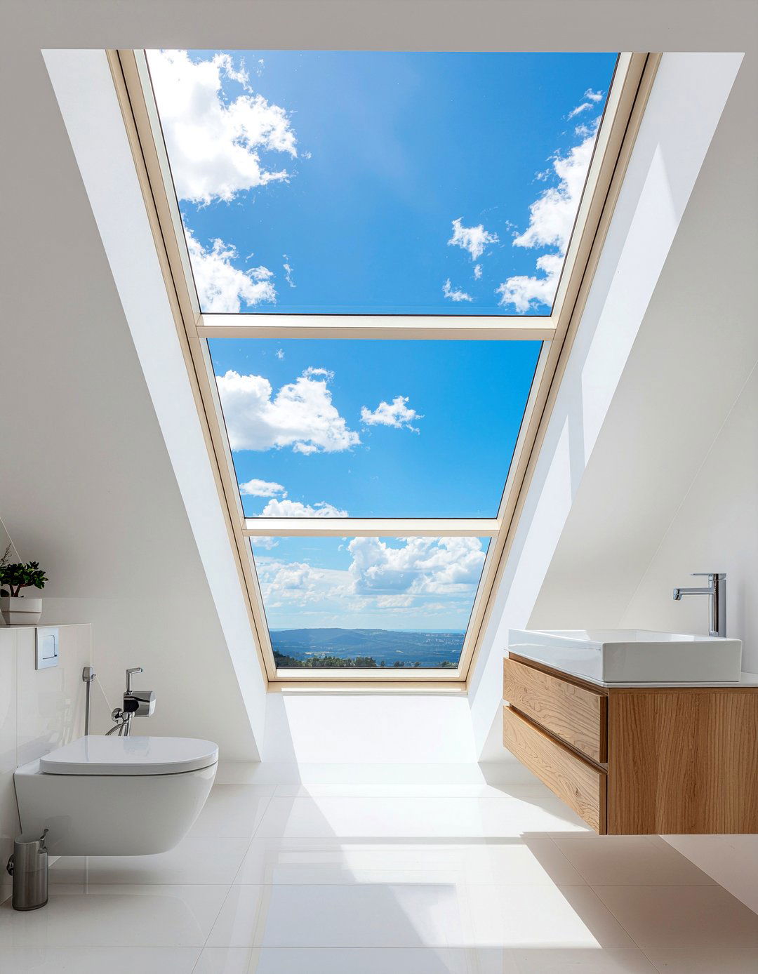 Skylight Bathroom Window - 30 minimalist bathroom ideas