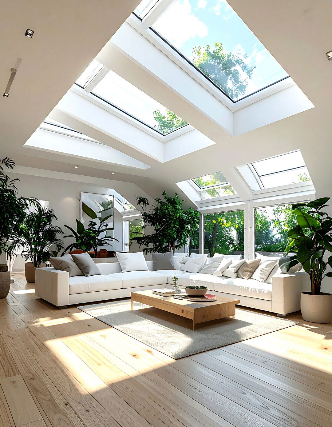 Skylight Ceiling - 30 living room ceiling design ideas