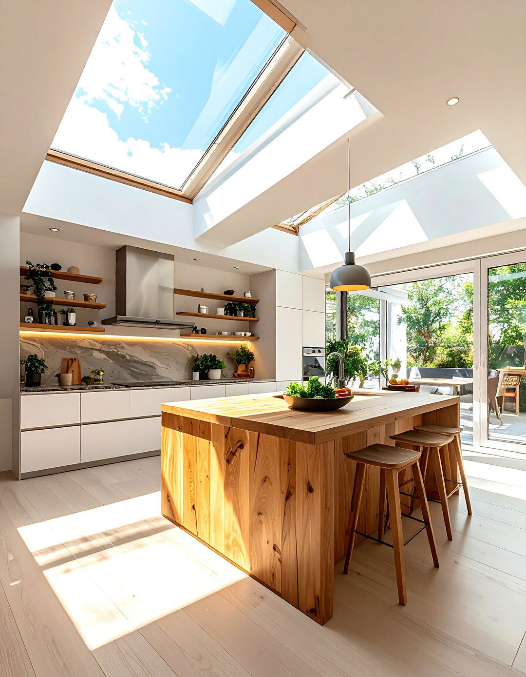Skylight Kitchen Design - 30 zen kitchen ideas