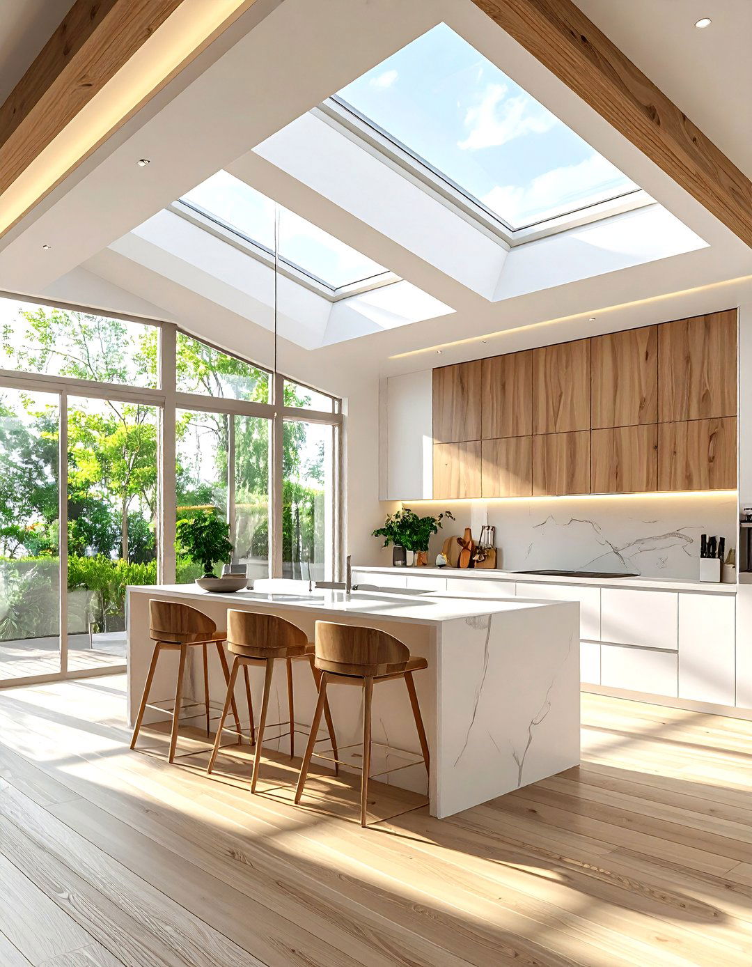 Skylight Natural Lighting - 30 California kitchen ideas