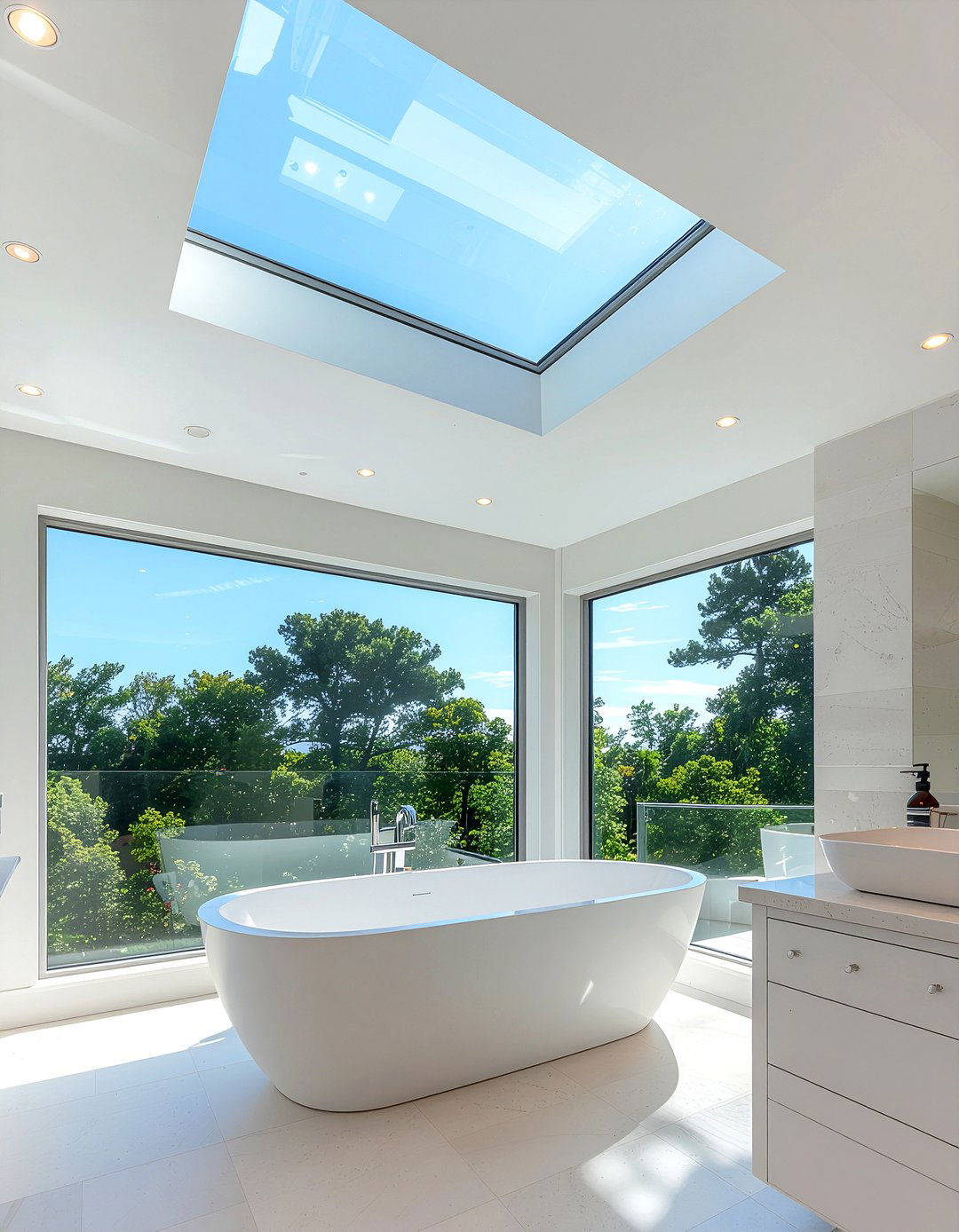 Skylight Over Tub - 30 bathroom goals ideas