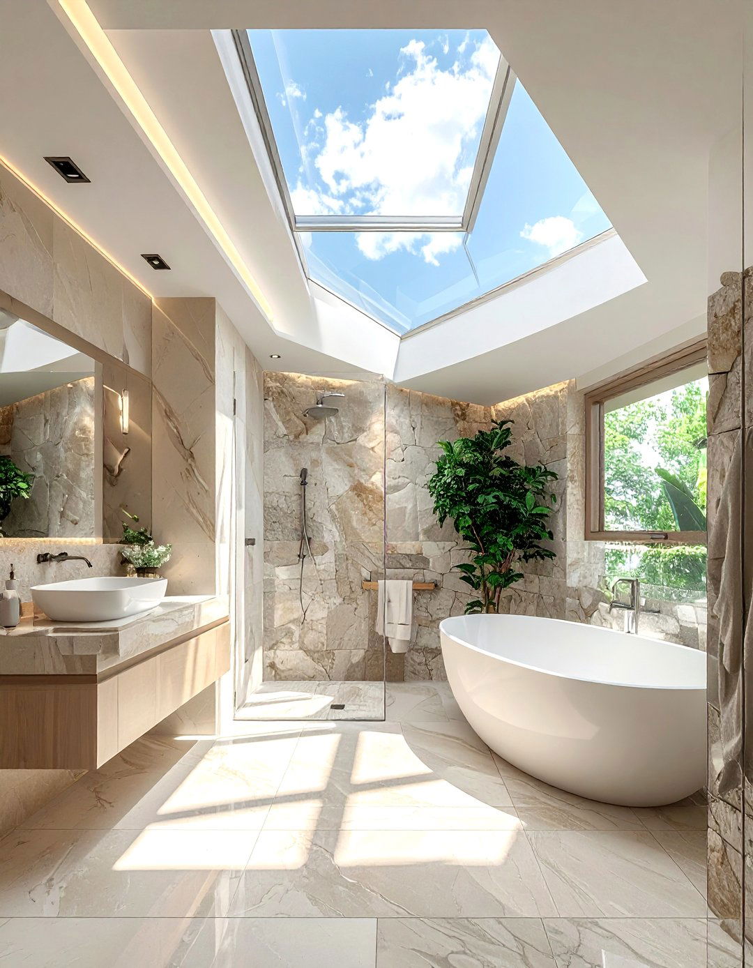 Skylight bathroom - 30 dramatic bathroom ideas