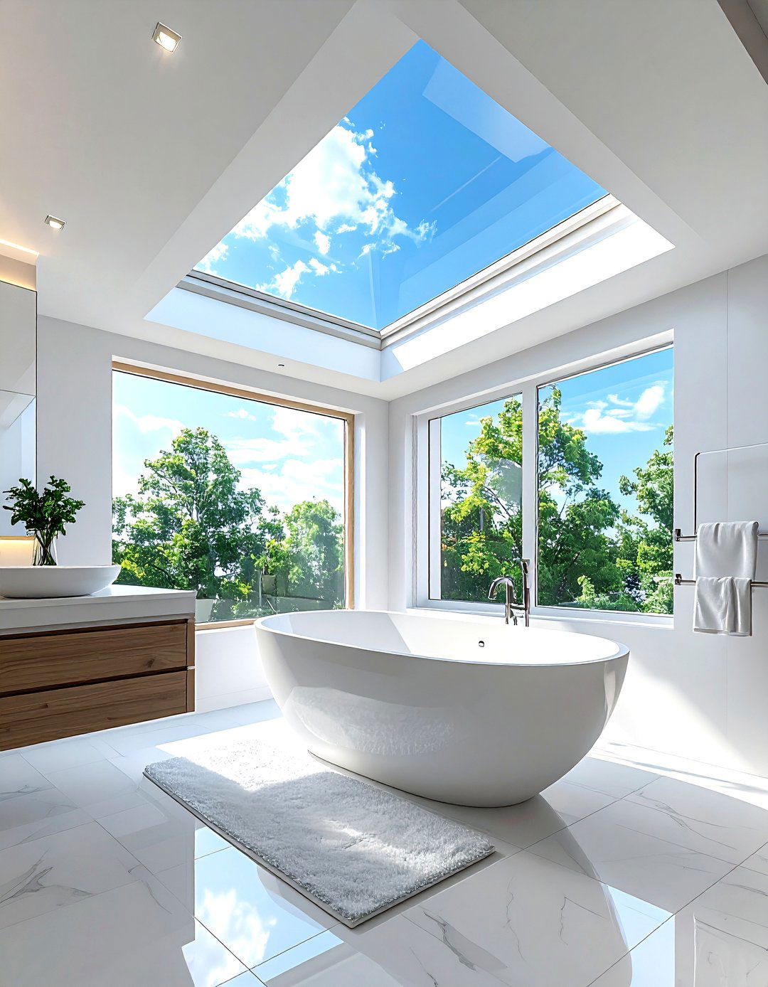 Skylight bathroom - 30 zen bathroom ideas