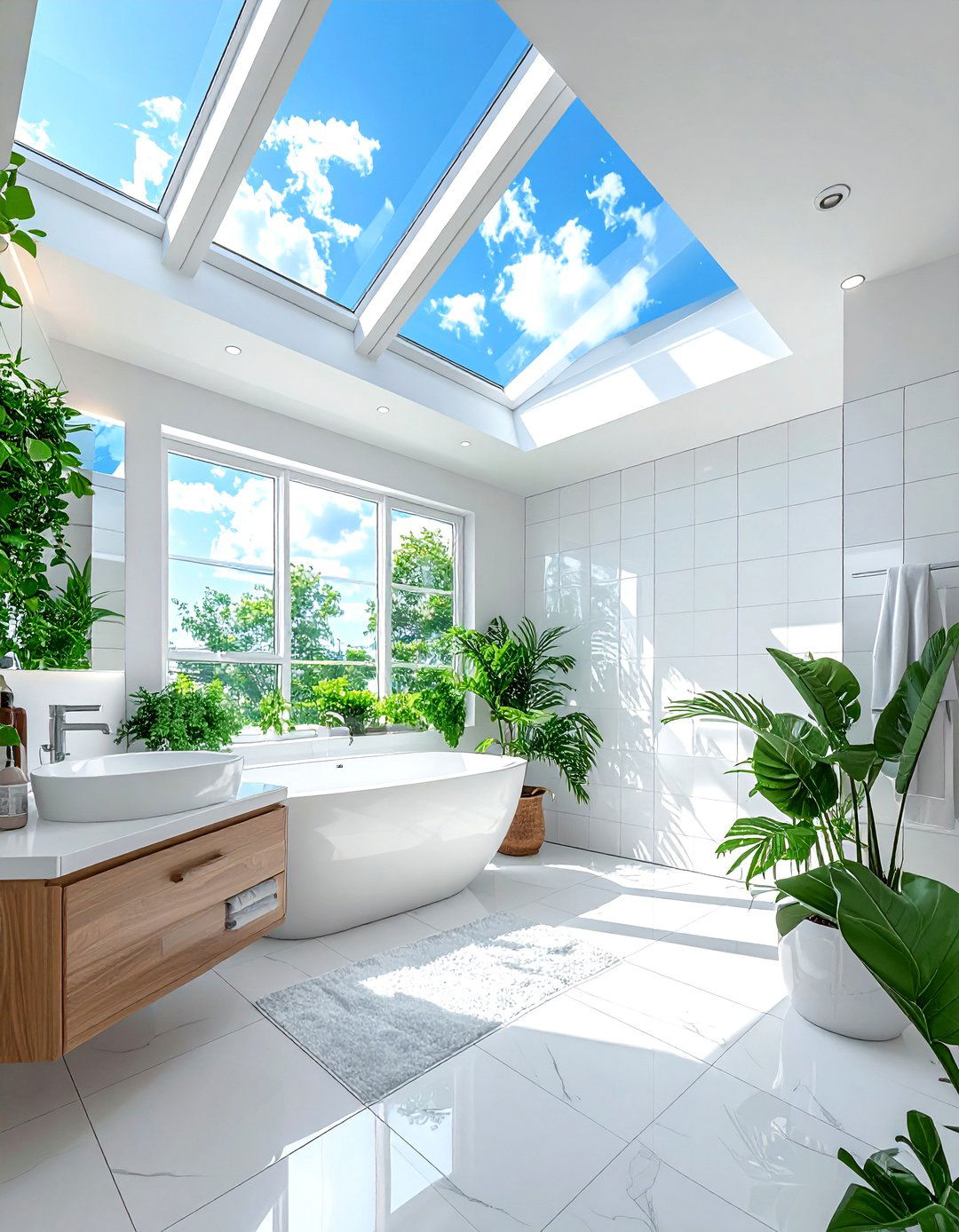 Skylight bathroom - 30 bathroom update ideas