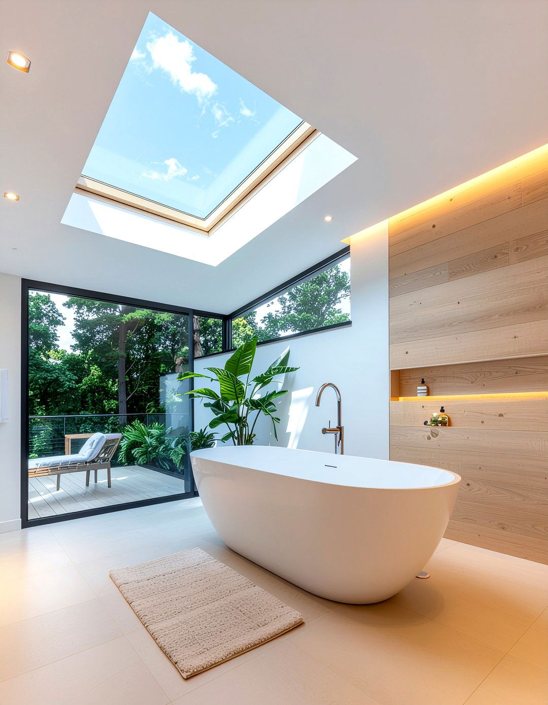Skylight bathroom lighting - 30 bathroom expansion ideas