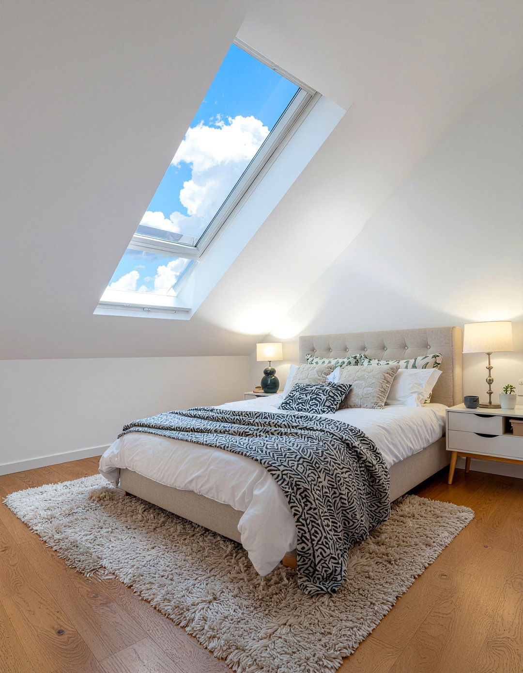 Skylight bedroom design - 30 warm minimalist bedroom ideas