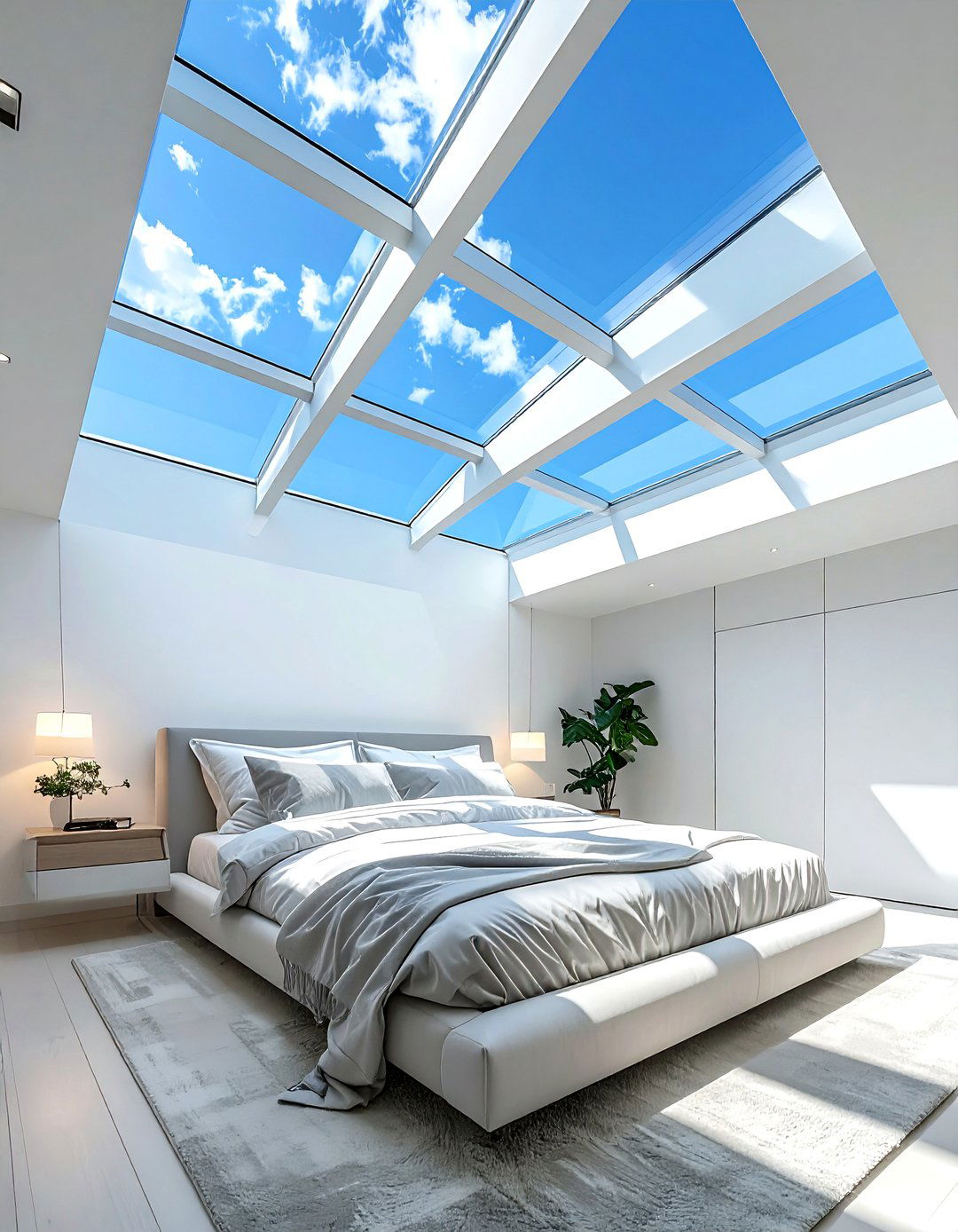 Skylight ceiling - 30 bedroom ceiling design ideas