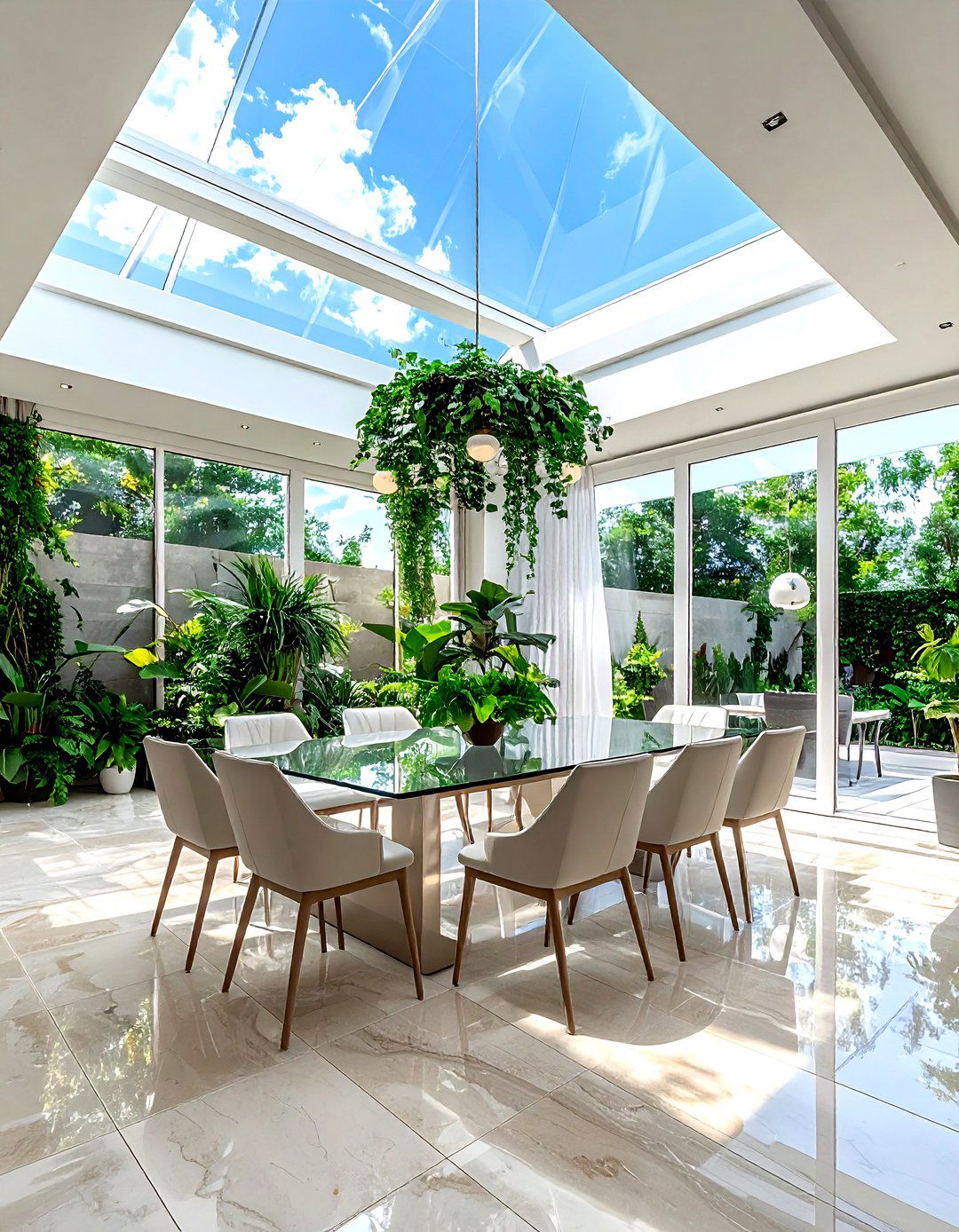 Skylight dining room - 30 nature-inspired dining room ideas