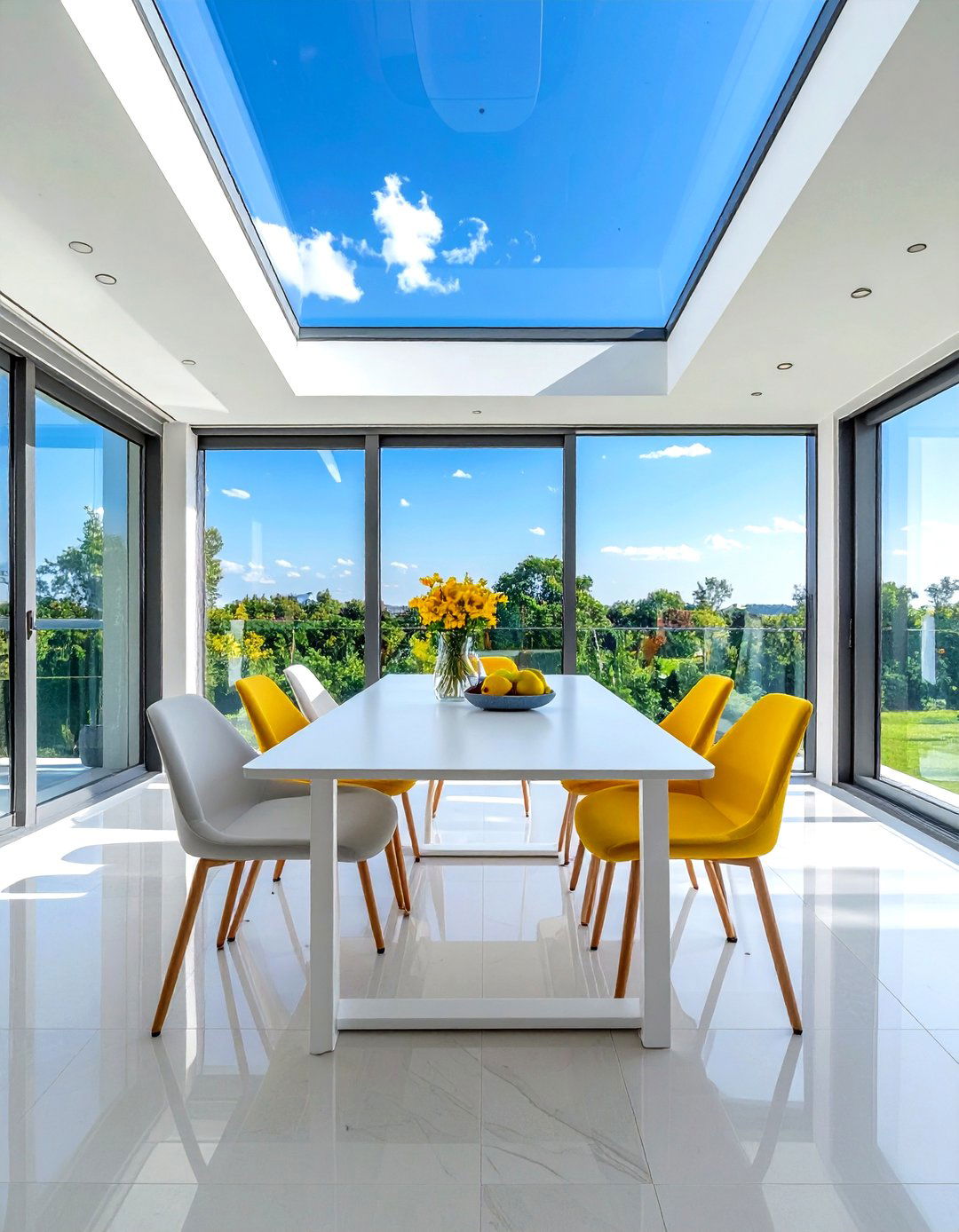 Skylight dining room - 30 sunrise dining room ideas