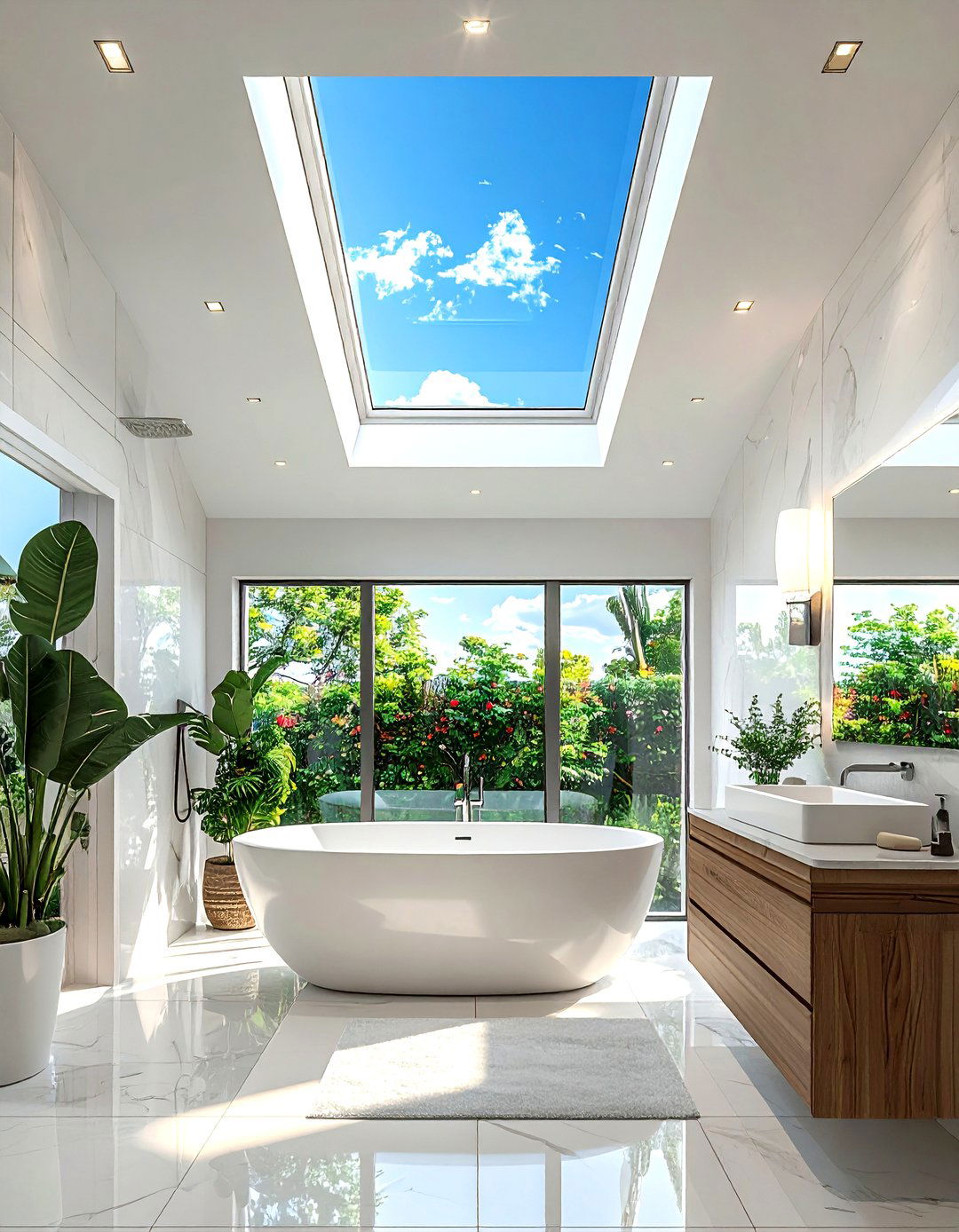 Skylight in bathroom - 30 show home bathroom ideas