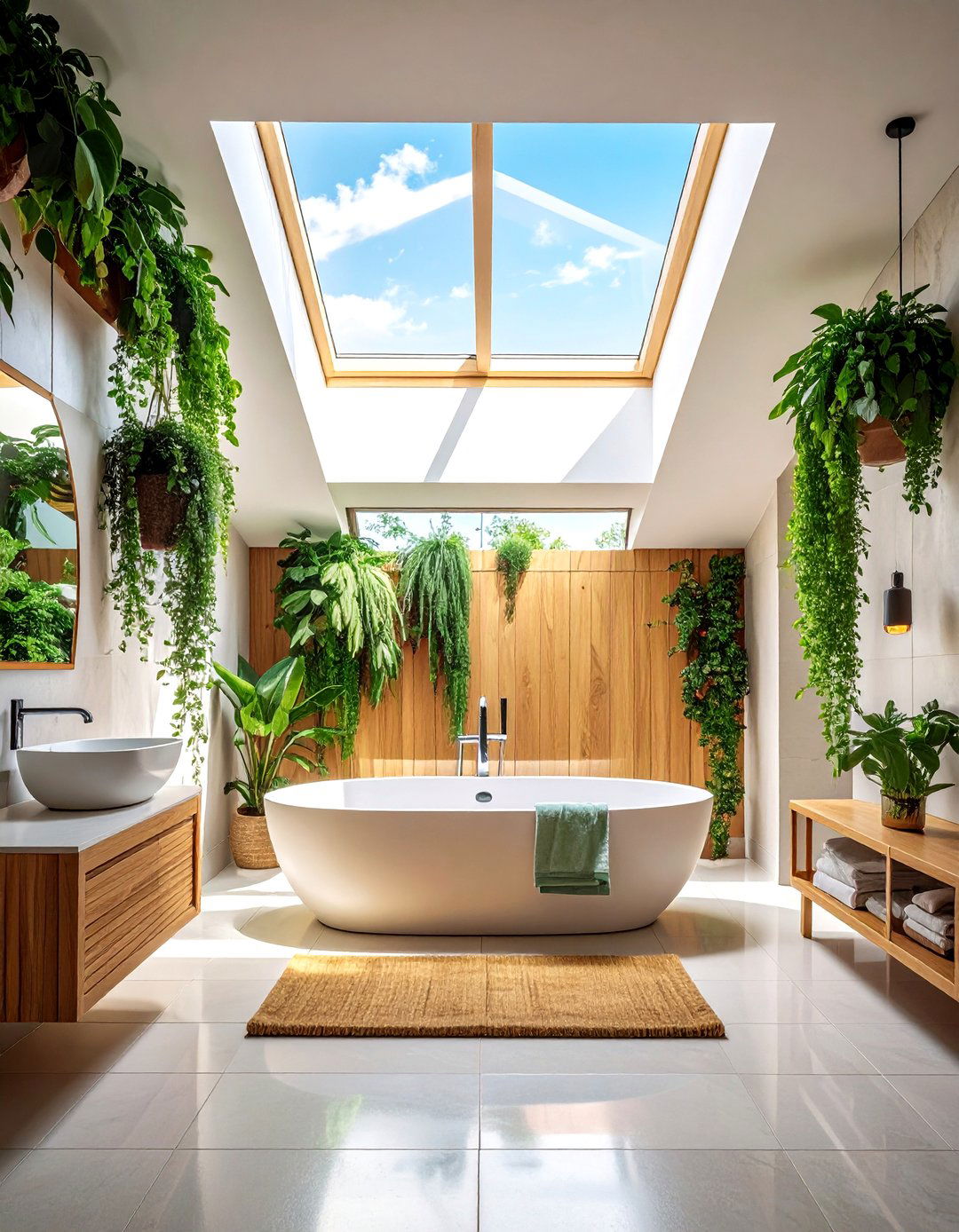 Skylight in bathroom - 30 elegant bathroom ideas