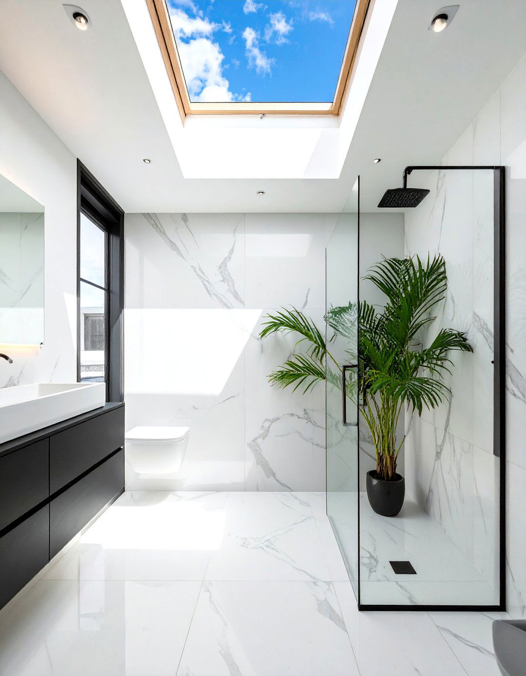 Skylight in bathroom - 30 favorite bathroom ideas