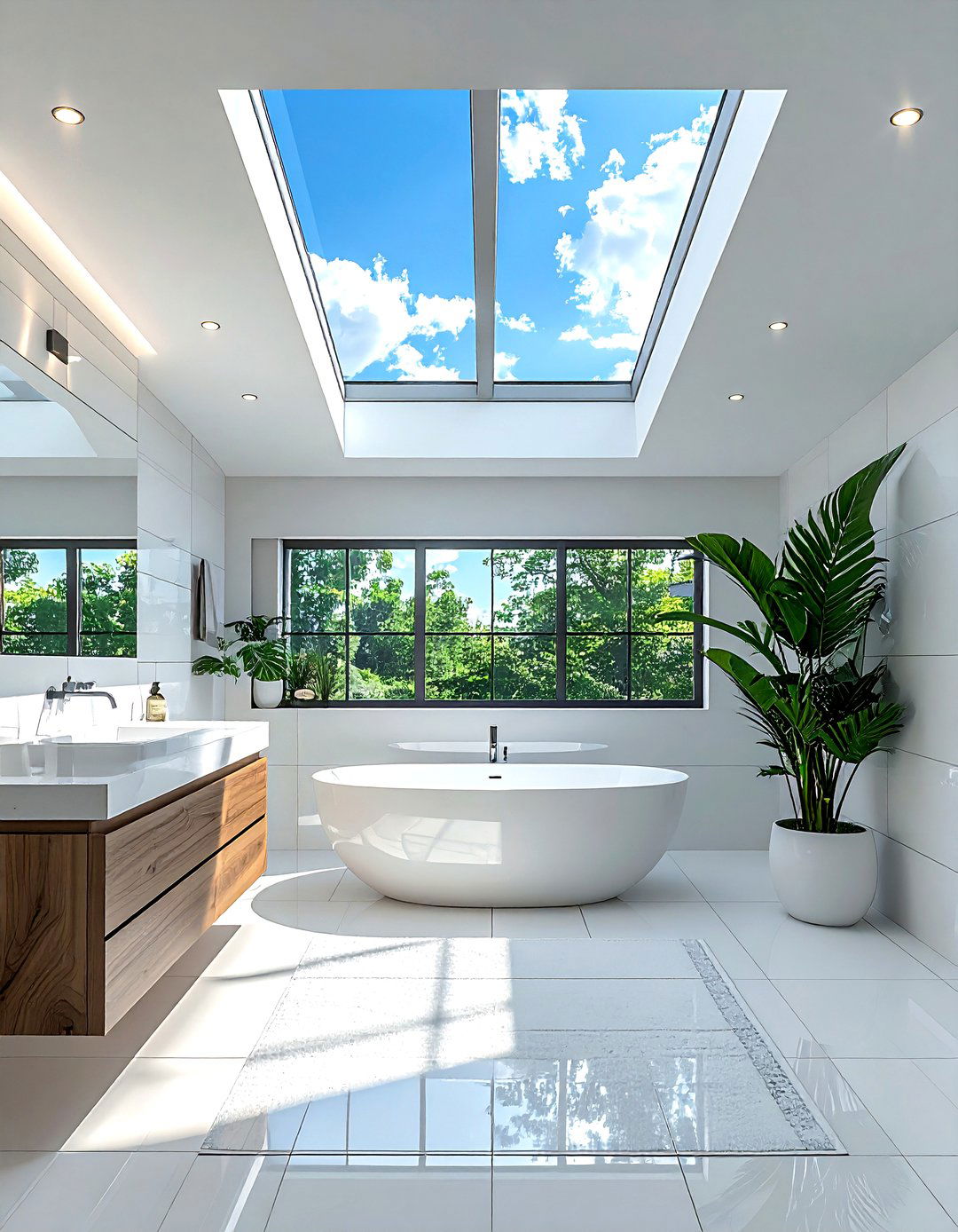 Skylight in bathroom - 30 large bathroom ideas