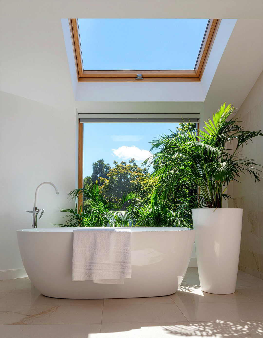 Skylight in bathroom - 30 master bath remodel ideas