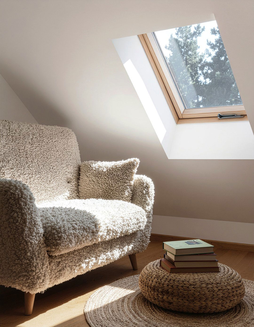 Skylight over sofa living room - 30 living room natural light ideas