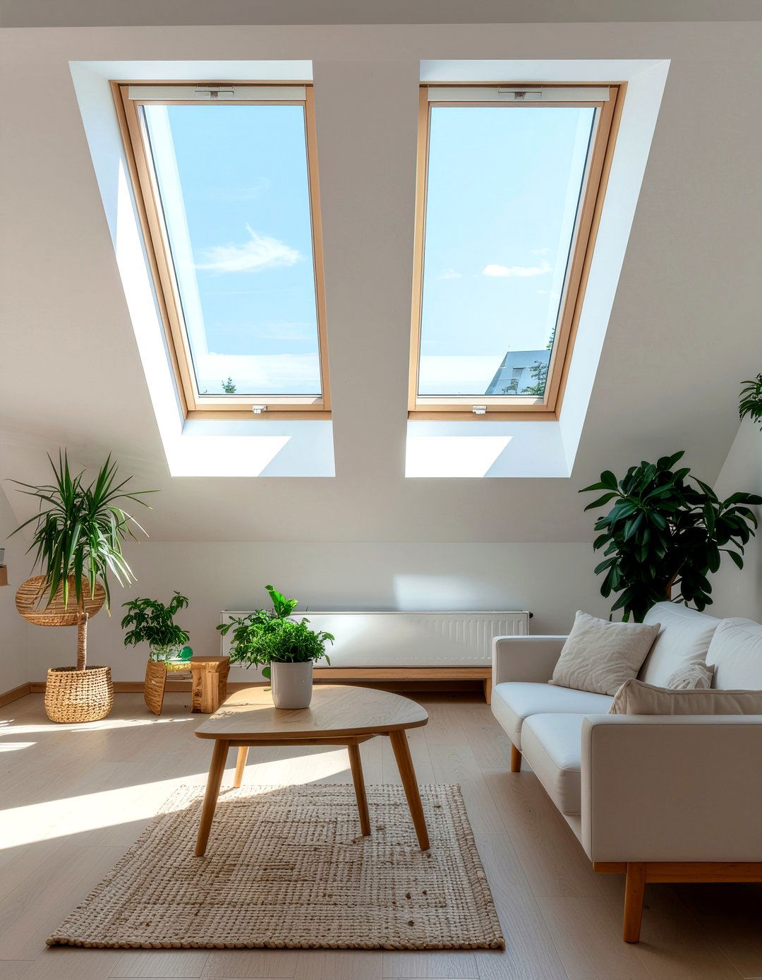 Skylights for natural light - 30 low ceiling living room ideas