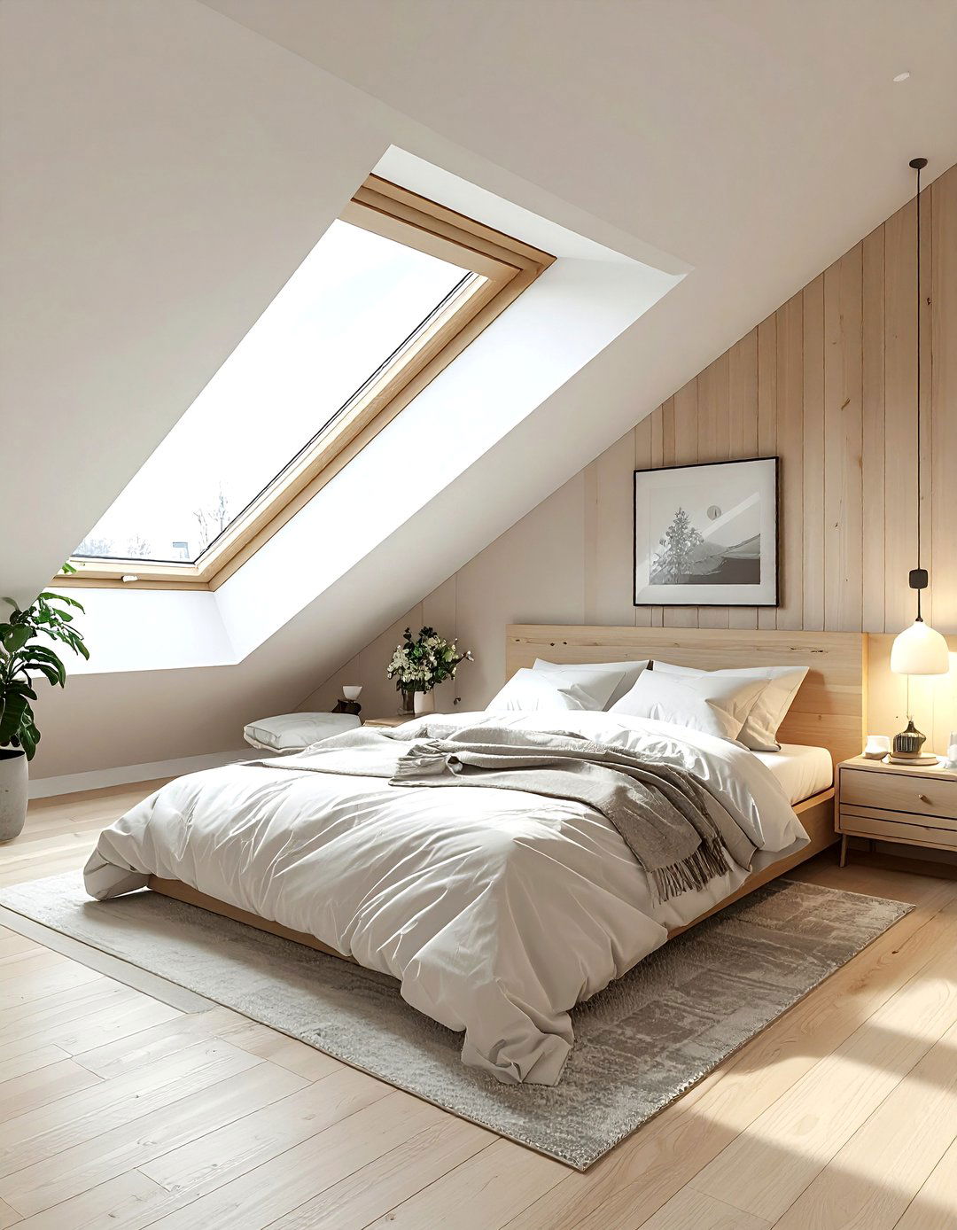Slanted Ceiling Window - 30 bedroom natural lighting ideas