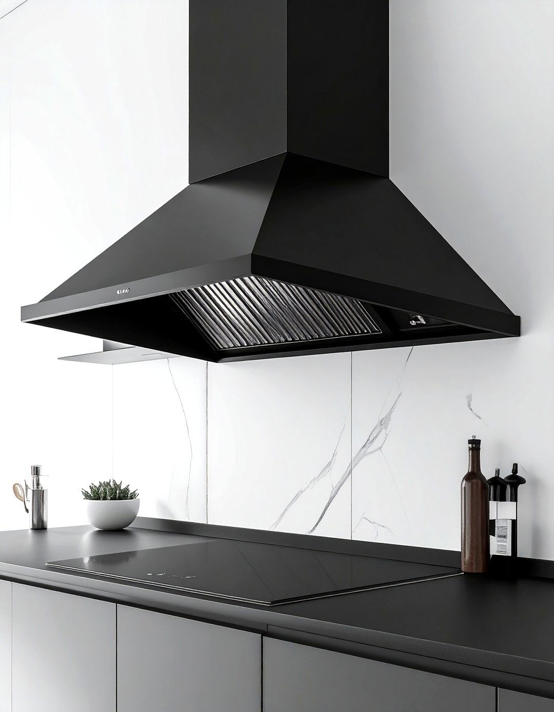 Slanted Metal Hood - 30 kitchen hood ideas
